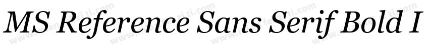 MS Reference Sans Serif Bold Italic字体转换